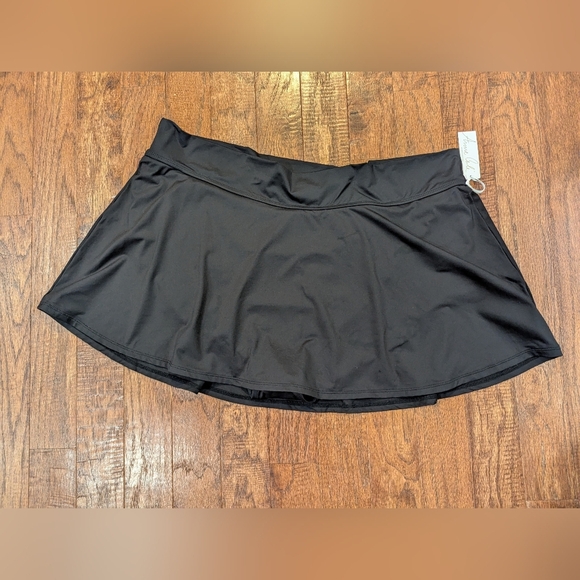 Anne Cole Full-coverage miniskirt with built-in bikini swim bottom Sz24W - Picture 10 of 11